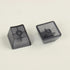 OEM Profile Blank Keycaps, ABS Frosted Transparent 1U R4 Keycap for MX Switches Mechanical Keyboard (Transparent Black,