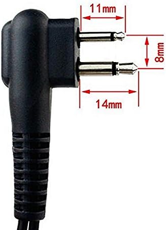 2 Pin Transparent Acoustic Tube Earpiece/Headset for Motorola Two Way Radio CP200, CLS1110, CLS1410 Walkie Talkies