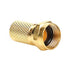 F-Type Coaxial Cable Twist on Connector, Full Copper Gold Plated RG6 Male Twist-on Adapter (Pack of 10)