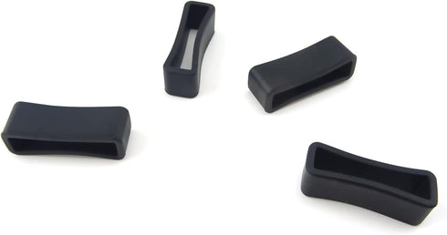 Honbay 4PCS 18mm Rubber Replacement Watch Band Loops - Silicone Watch Strap Keeper Retainer Holder Ring