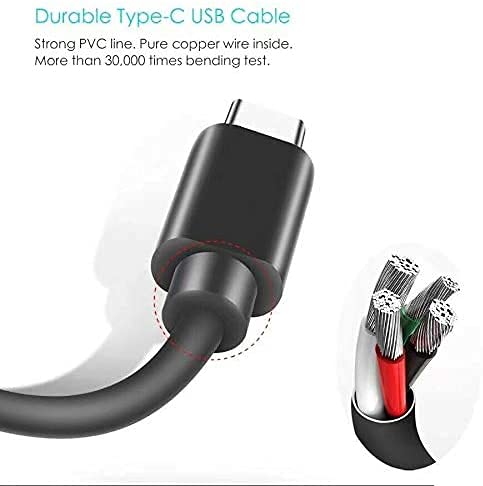 Replacement USB-C Charger Cable for TOZO T20 T18 T12 Pro T10 T9 NC9 NC7 NC2 X1 G1 A1 A2 A3 Earbuds & More