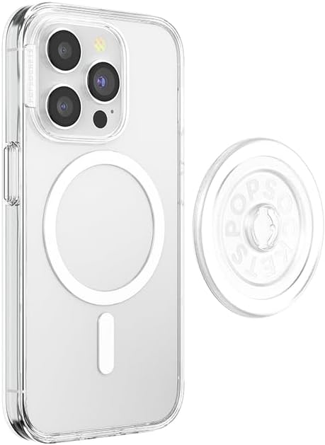 PopSockets Round Magnetic Base Only, Compatible with Tops, Clear - Clear
