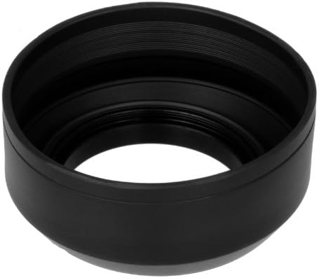Fotodiox 3-Section Rubber Lens Hood, Sun Shade, 55mm