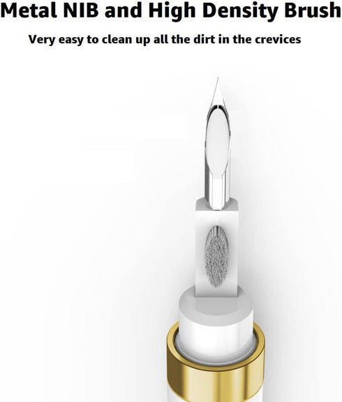 ECP4in1 Airpod Cleaner Kit - Earbud Cleaning Tool with Flocked Sponge, Metal Pen Tip, and High-Density Brush