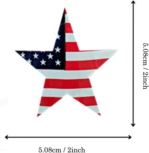 250 Patriotic American Flag Star Stickers for 4th of July, Memorial Day, Veteran's Day