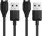 E ECSEM Replacement Charging Cable for Garmin Forerunner 45, 2Pack, Black