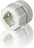 Kado 1/4" 17mm Screw Thread to Ball Head Bracket Connector White, Adapter Universal for Tripod Portable Monitor