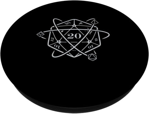 TTRPG D20 Dice Atom PopSockets Standard PopGrip for Roleplaying Games