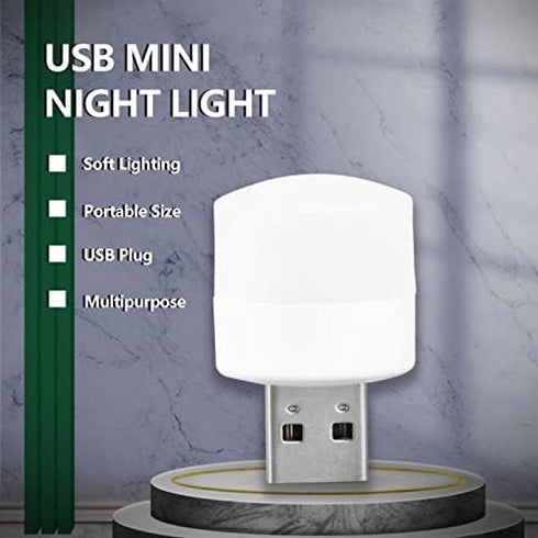 Linwnil USB Plug Lamp, Small Book LED Eye Protection Reading Light, Mobile Power Charging Night Light