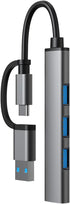 iPartsleader 4-in-2 3.0 3 2.0 15 Pro,Xbox,PS5,XPS USB-C Hub, Featuring USB and USB Ports, Adapter Compatible with USB-C