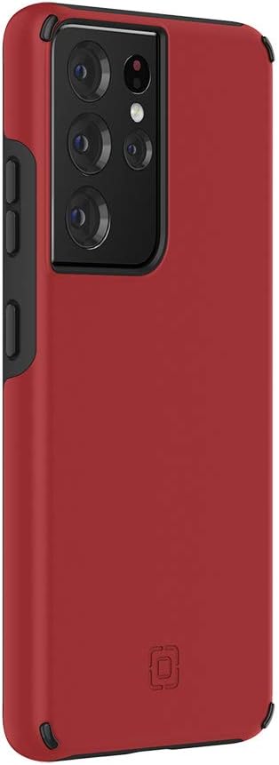 Incipio Duo Case for Samsung Galaxy S21 Ultra 5G, Dual-Layer Slim Protective Cover with 12ft Drop Protection - Salsa Red