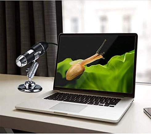 Meichoon 1600X Magnification Endoscope USB Microscope Camera, Portable Mini with Metal Stand
