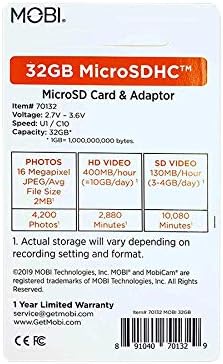 MOBI 32GB MicroSDHDC Memory Card and Adapter, Micro SD Card, microSD card, Memory Card