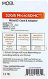 MOBI 32GB MicroSDHDC Memory Card and Adapter, Micro SD Card, microSD card, Memory Card