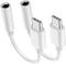 USB C to 3.5mm Headphone Jack Adapter for iPhone 15/15 Pro/Pro Max, Type C Aux Dongle for iPad, Samsung Galaxy