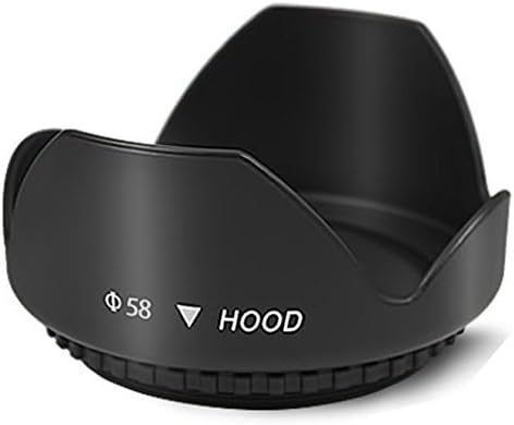 58mm Digital Tulip Flower Lens Hood for Canon Rebel T5, T6, T7i, T8i, EOS 80D, 90D, 77D Cameras