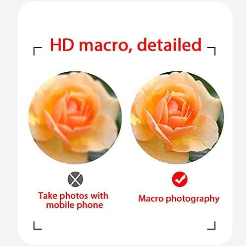 Mobile Phone Wide-Angle Lens 0.45X Mobile Phone Camera Lens Kit Macro Lens 12.5X Universal for iPhone Android