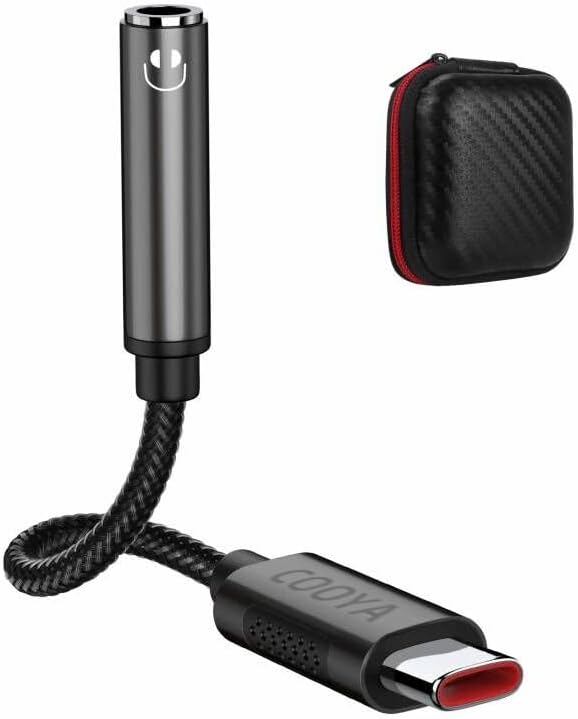 COOYA USB C to 3.5mm Audio Jack Adapter for Samsung S20 FE, S21, S22, OnePlus, iPad, Google Pixel