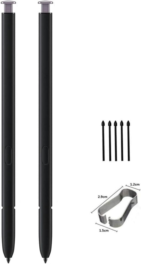 2PCS Galaxy S23 Ultra S Pen Replacement, Compatible with Galaxy S23 Ultra Stylus Pen + Replacement Tips/Nibs (Lavender)