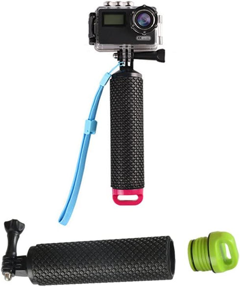 Floating Hand Grip Waterproof Selfie Stick Monopod for GoPro Hero 10, 9, 8, 7, Session, Fusion, Max, AKASO (Pink)