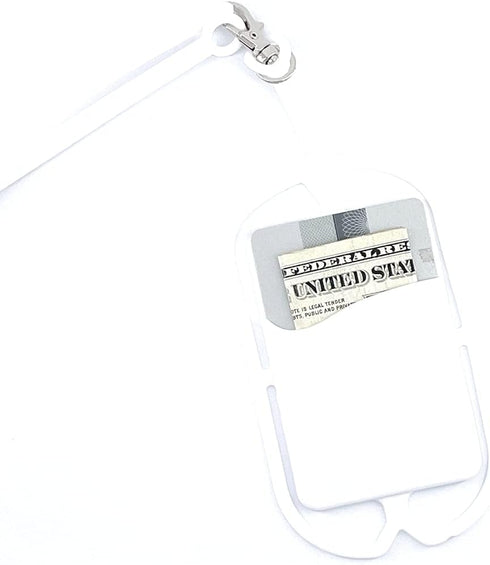 Silicone Phone Card Holder Sleeves with Wrist Strap, Stretchy Credit Phone Case Holder, Universal Cell Phone Pocket
