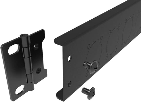 Jingchengmei 12 Port Hinged Patch Panel - 1U 19" Rack Mount D-Type Connectors, Black (H1U12D)
