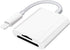 SD Card Reader for iPhone iPad Camera, Dual Card Slot Memory Card Reader Supports SD and TF Card, Portable Adapter