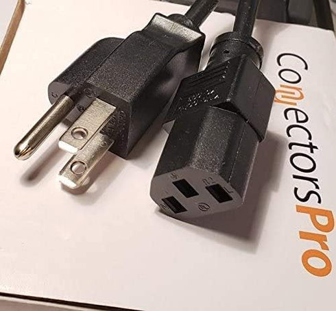 1 Foot 4 Pack Universal Short Power Cable Cord 18 AWG - 12 Inches IEC320 C13 to NEMA 5-15P