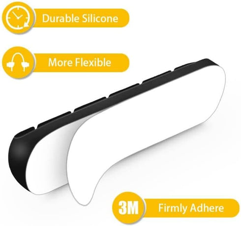 Cable Clips Cord Management Organizer, 3 Packs Silicone Adhesive Hooks for Desktop and Office
