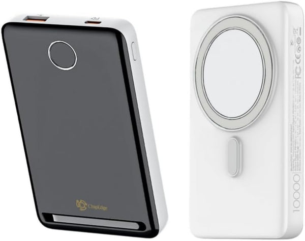 10000mAh Fast Wireless Charger Magnetic Portable Power Bank for All Smartphones, Input (Type C) & Output (Type C &
