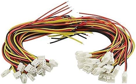 XINGYHENG 40Pcs(20Pairs) 2.0mm 3PIN Female Male Connecting Plug with 10cm Terminal Connector Wire for Light Strip
