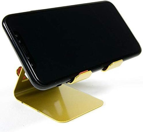 Metal Phone Stand, CoverON Universal Cell Phone Holder Stand for Desk, Home, Office Compatible with iPhone, Android, Galaxy, and All Smartphones - Gold