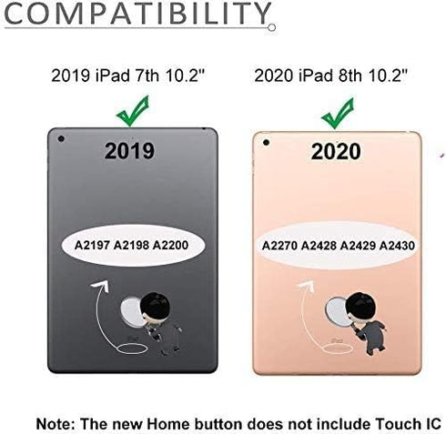 Home Button Replacement for iPad A2602, A2603, A2604, A2605, A2270, A2428, A2429, A2430, A2197, A2198, A2200 (10.2"
