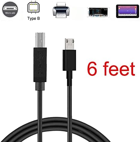 6FEET 2.0 2.0 GuangMaoBo Micro USB to Printer Cable,USB to USB Type B Cable,Android Phone pc to Printer Cable