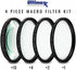 Ultimaxx 5 Set +1 +2 +4 +10 (72mm) Universal Piece Multi Coated HD Macro Close Up Lens Filter Kit for Canon Nikon Sony