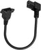 C14 to C13 Panel Mount Power Cable, 90 Degree Right IEC 320 C13 Female to C14 Male PDU Power Supply Extension Cord, 0.4m