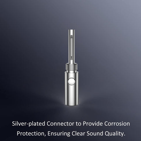 Viborg 8PCS Silver Plated Speaker Banana Plugs, Screw Locking 4MM HiFi Connectors for Speaker Wire, Home Theater,
