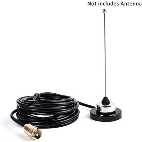 UAYESOK Mini NMO Mount Magnetic Base with 5M Low Loss Coax Cable for NMO Mobile Antennas