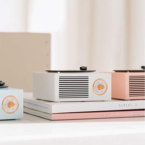 Vinyl Record Player Style Bluetooth Speaker, Classic White Look, Gift for Girls, Bass Enhancement Loud Volume by Wetocke