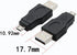 USB 2.0 Adapter A Male to Micro Male, Black (3 Pack) USB A Male to Micro Male Adaptor