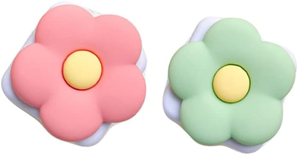 Phone Ring Holder Universal Collapsible Flower Mirror Grip and Stand for Phones and Tablets, Pack of 2