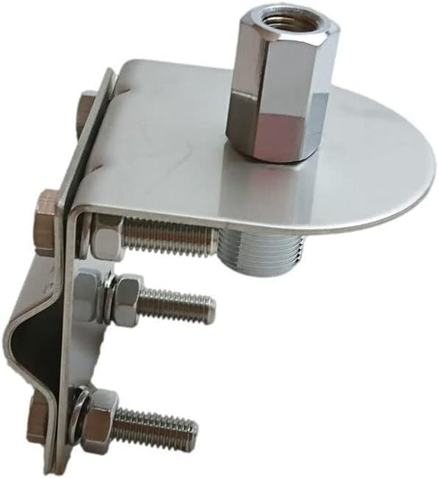 Stainless Steel CB Antenna Mirror Mount with 3/8” x 24 Thread Stud to SO239 Connector