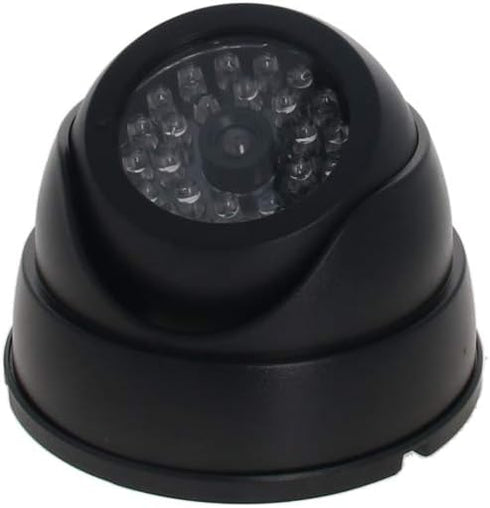 Othmro Fake Security Camera, Plastic Dummy Dome CCTV, Battery Powered Surveillance System for Home, Black 1Pcs