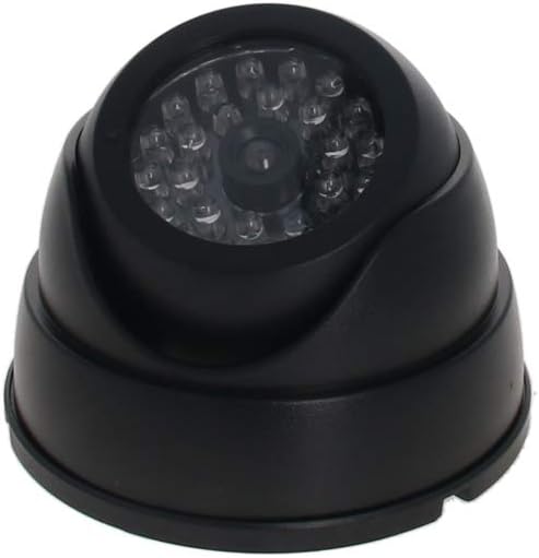 Othmro Fake Security Camera, Plastic Dummy Dome CCTV, Battery Powered Surveillance System for Home, Black 1Pcs