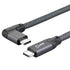 cablecc 10Gbps USB-C USB 3.1 Type C Gen2 Male Data Video Cable, 90 Degree Angled, 50cm with E-Marker