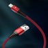 iFlash 1ft Nylon Braided USB Type C Cable, USB A 2.0 Fast Charger for Samsung Galaxy S10 S9 S8 Plus Note 10 9 8 (Red)