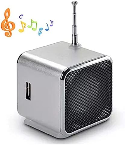 fosa Portable FM Radio & Bluetooth 5.0 Speaker 2 in 1, Digital Portable Mini Speaker Music MP3/4 Player/TF USB Disk Speaker FM Radio for Outdoor/Indoor,Rechargeable Battery