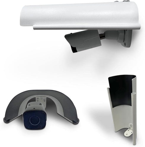 KENUCO Sun Rain Shade Cover for Outdoor Security Cameras, Aluminum Alloy - White