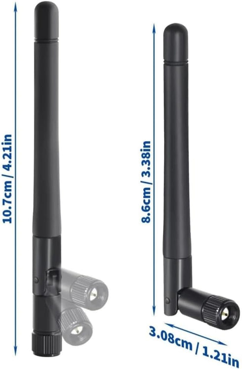 TREADALT-TEC 2X 2.4GHz 5GHz 5.8GHz 8dBi Dual Band WiFi SMA Male (pin in Center) Antenna for Wireless Video Security IP