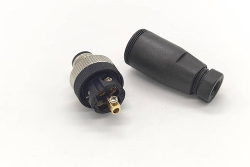 M12 Cable Connector, Circular Waterproof Aviation Plug, 5 Pin Male A-Code